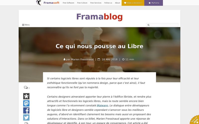 Ce qui nous pousse au Libre : Framablog